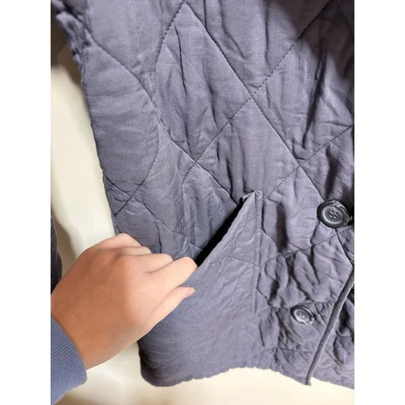 Free People Women's XS Oversized Gray Quilted Happy Day Dreamer Jacket - Picture 6 of 13